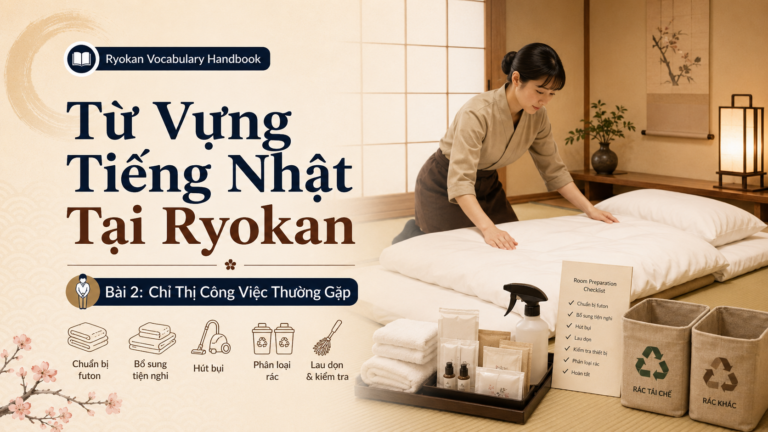Từ Vựng Tiếng Nhật Tại Ryokan – Bài 2: Chỉ Thị Công Việc Thường Gặp